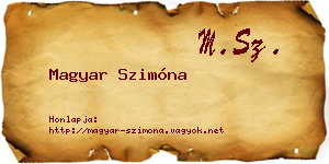 Magyar Szimóna névjegykártya